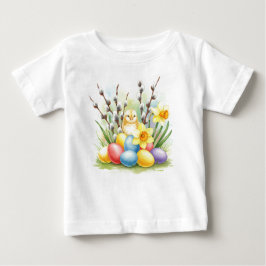Camiseta Felz pascoa Ovos Flores-T