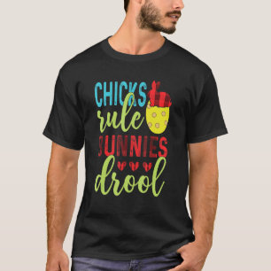 Camiseta Felz pascoa Pintinhos Engraçados Regra Bunnies Man