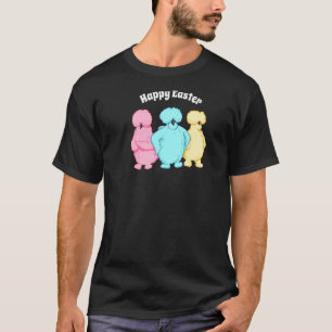 Camiseta Felz pascoa Sassy Silkie Chickens Três Pastel Co
