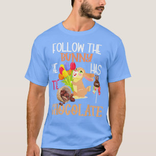 Camiseta Felz pascoa Siga O Coelhinho Que Ele Tem Um Garoto