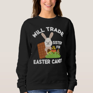 Camiseta Felz pascoa Trocará Irmã Por Páscoa Candy Bu