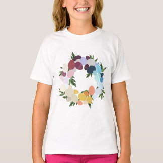 Camiseta Felz pascoa. Vintage Holiday Wreathe.