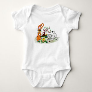 Camiseta Felz pascoa! Welpe, Küken, Hase