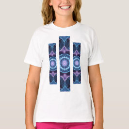 Camiseta Fem Juvenil Básica Fractal Geometrico-1