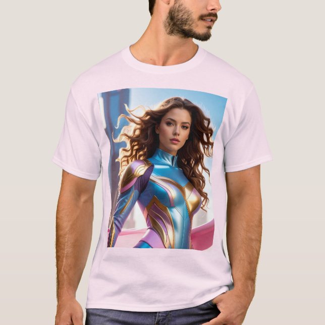 CAMISETA FEMALE SUPERHERO - SCI-FI FANTASY (Frente)