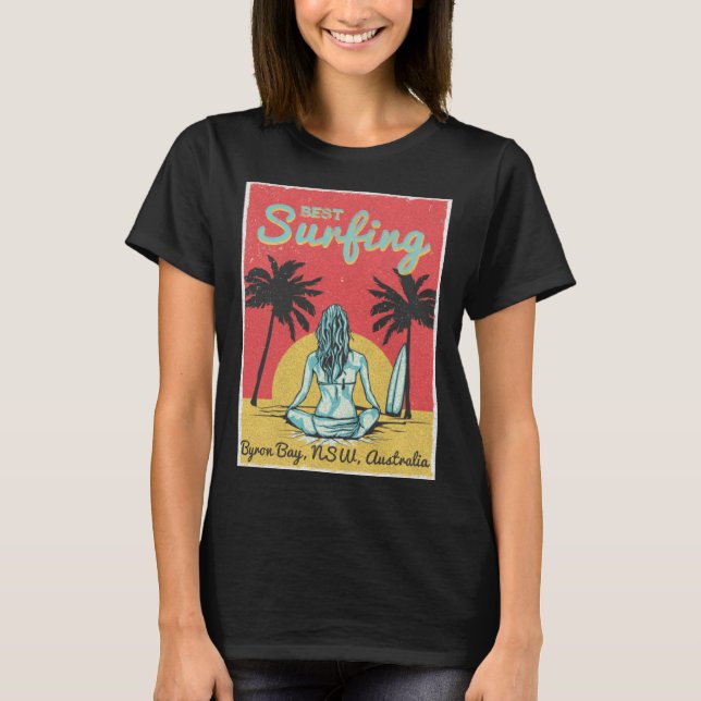 Camiseta Female Surfer Byron Bay New South Wales Australia (Frente)