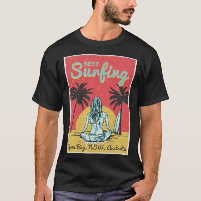Camiseta Female Surfer Byron Bay New South Wales Australia (Frente)