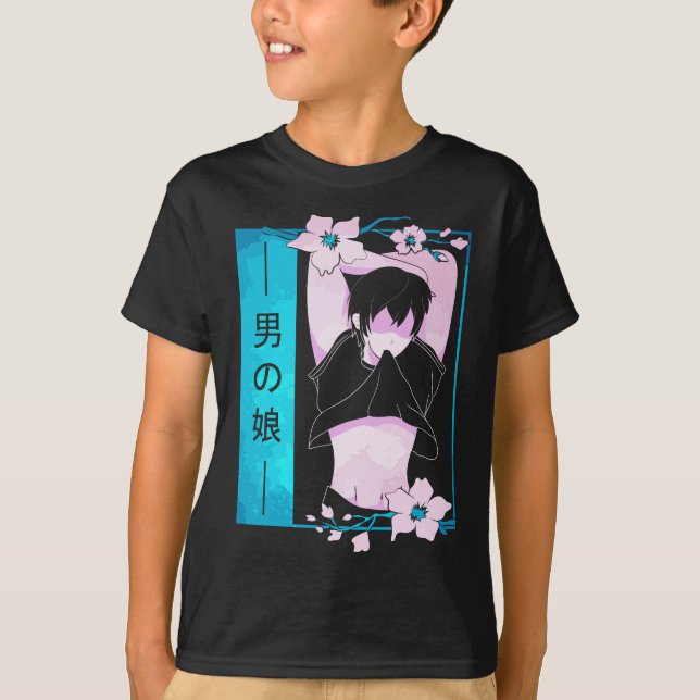 Camiseta Femboy Anime Boy Gótico de Pastel japonês Sa (Frente)