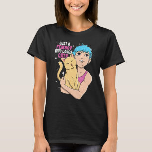 Camiseta Femboy Apenas Uma Femboy Que Ama Gatos