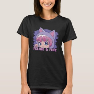 Camiseta Femboy com Orelhas de Gato Felino & Fino Femboy