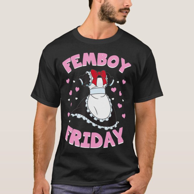 Camiseta Femboy Friday Queer Gay cruzando estética (Frente)