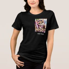 Camiseta Fêmea Chihuahua de férias na Praia Relaxamento (Pl