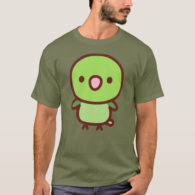 Camiseta Fêmea normal de papagaio-do-pacífico (Frente)