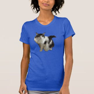 Camiseta Fêmea preto e branco do racum régio de Maine