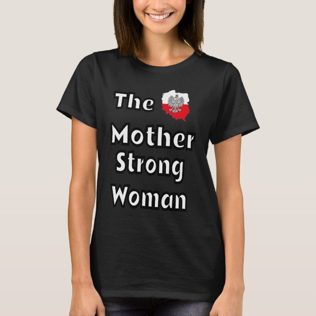 Camiseta Féminin Polonal Eagle Polska Flag (Frente)