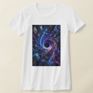 Camiseta Feminina 3D Buraco Negro Cósmico