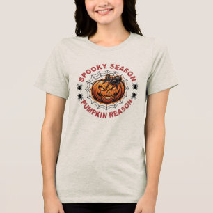 Camiseta Feminina Abóbora Razão Temporada Assustad
