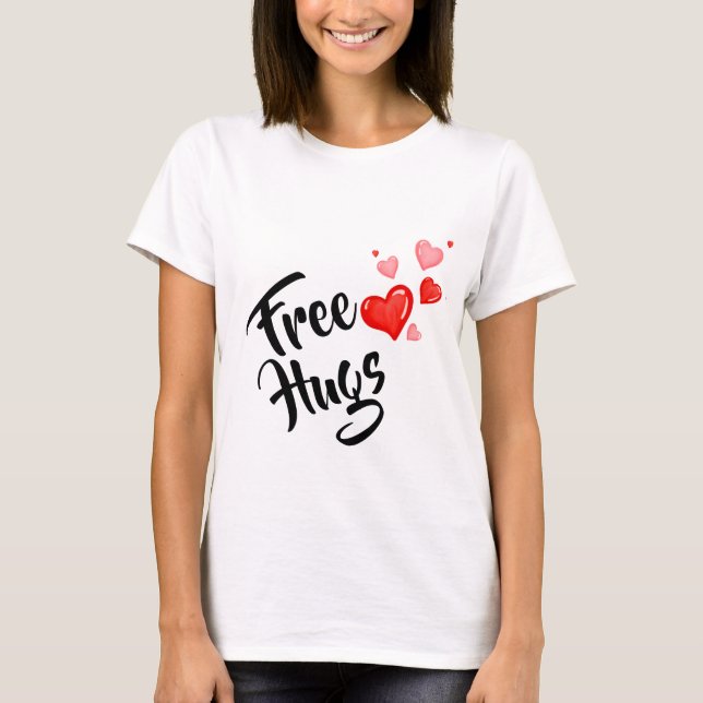 Camiseta Feminina Abraços Gratuitos (Frente)