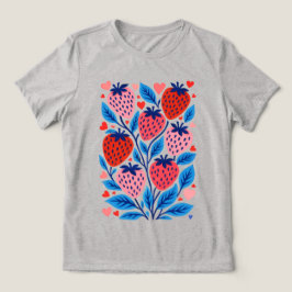 Camiseta Feminina Abstrata Morango Sweet Harmony