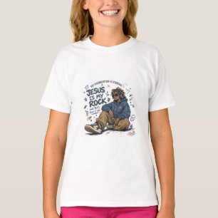 Camiseta Feminina ADOM "Jesus É Minha Rocha"