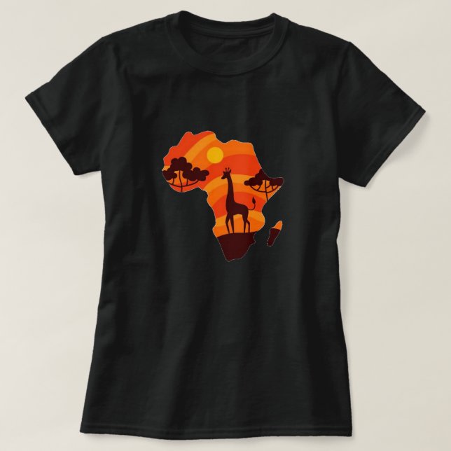 Camiseta Feminina African Sun (Frente do Design)