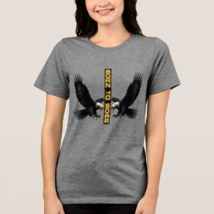 Camiseta Feminina Águia Cyberpunk Glitch