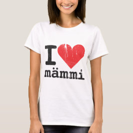 Camiseta feminina ajustada I Love Mämmi