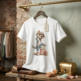 Camiseta Feminina Amante de Macarons de Gatinho Pa