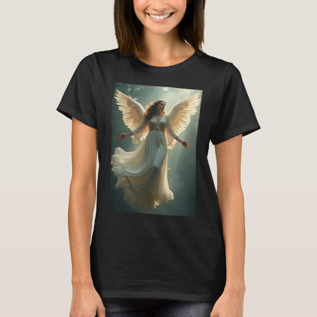 Camiseta feminina anjo lindo (Frente)