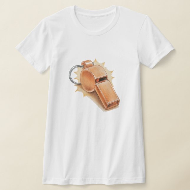 Camiseta feminina apito laranja (Postura )
