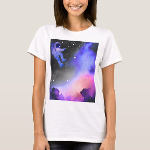 Camiseta Feminina Astronauta Cósmico Espaço