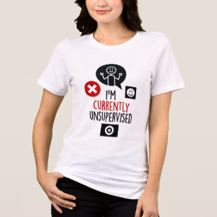 Camiseta feminina Atualmente sem supervisão