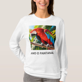 Camiseta Feminina Básica Arara vermelha