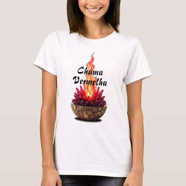 Camiseta Feminina Básica Chama Sagrada-6 (Frente)