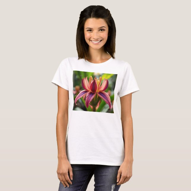 Camiseta Feminina Básica Flor (Frente Completa)