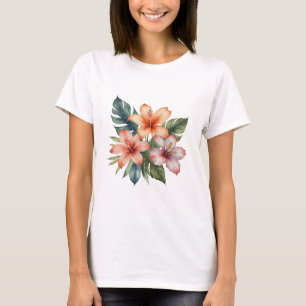Camiseta Feminina Básica Floral-6