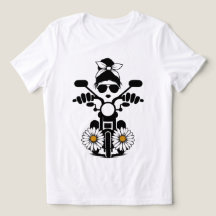 Camiseta Feminina Bold Rider Abstrata de Moto