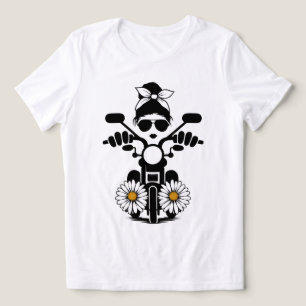 Camiseta Feminina Bold Rider Abstrata de Moto