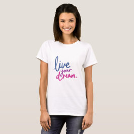 camiseta feminina branca casual com frase inspirad