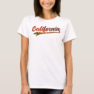 Camiseta feminina California pôr do sol branca