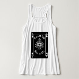 Camiseta Feminina Carta de Baralho Preta Ás de Esp