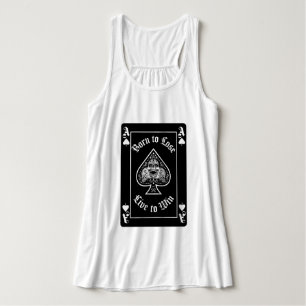 Camiseta Feminina Carta de Baralho Preta Ás de Esp