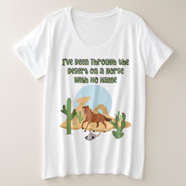 Camiseta Feminina Cavalo Sem Nome (Frente do Design)