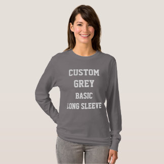 Camiseta feminina cinza básica personalizada de ma