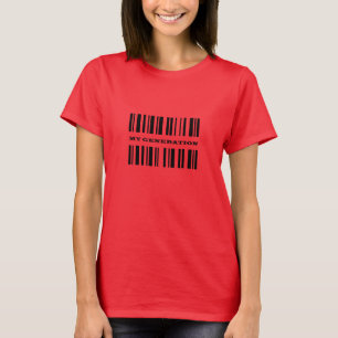 Camiseta Feminina Código de Barras Boomer