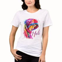 Camiseta Feminina Colorida de Holi