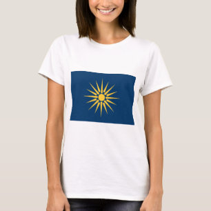 Camiseta Feminina com a Bandeira da Macedônia, Gré