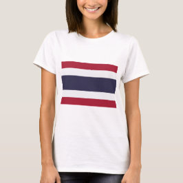 Camiseta Feminina com a Bandeira da Tailândia
