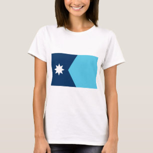Camiseta feminina com a bandeira de Minnesota, EUA
