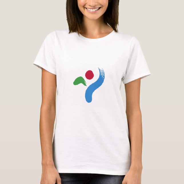 Camiseta Feminina com Bandeira de Seul, Coreia do  (Frente)